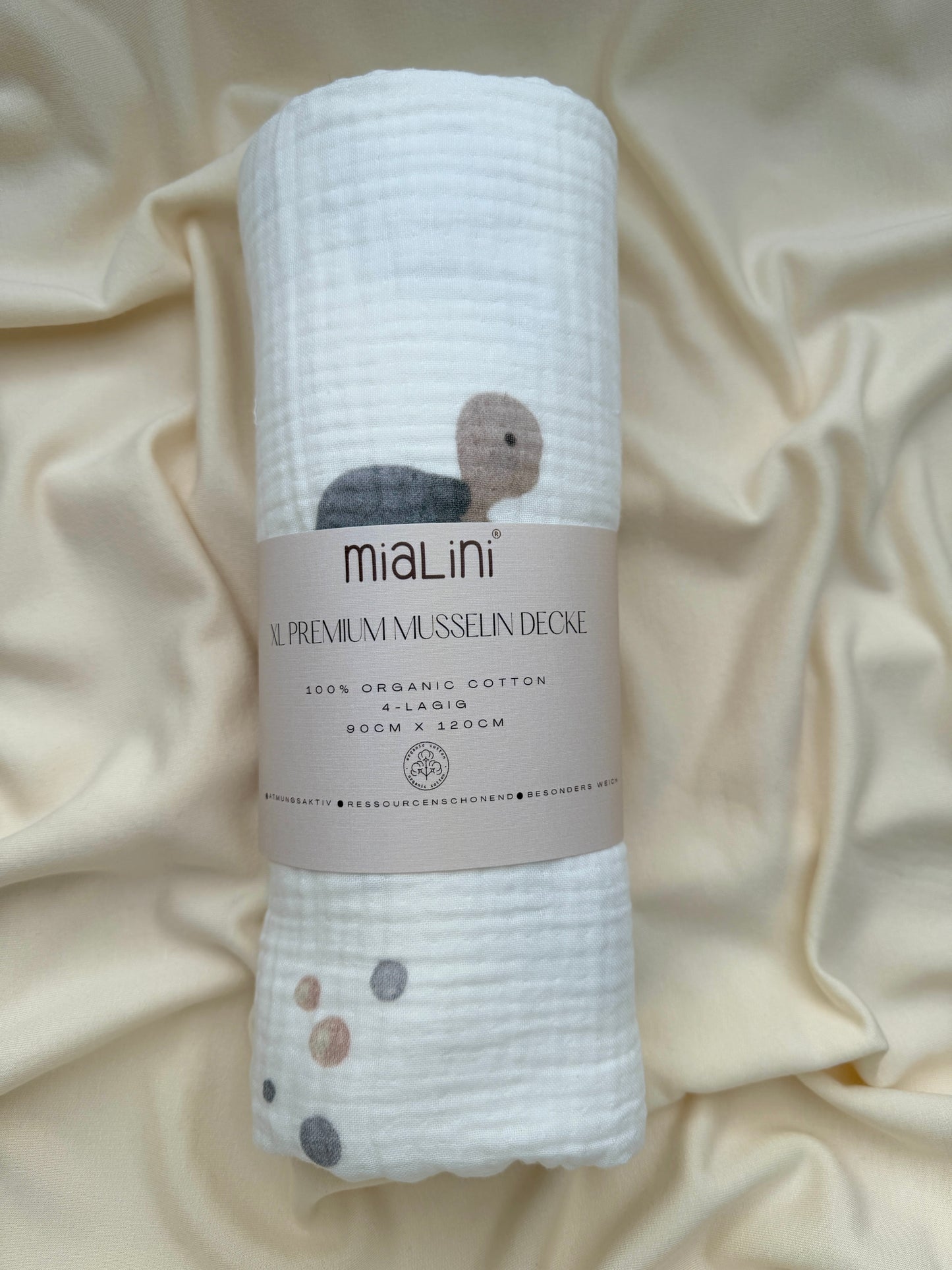 XL PREMIUM MUSSELIN DECKE „TURTLE“
