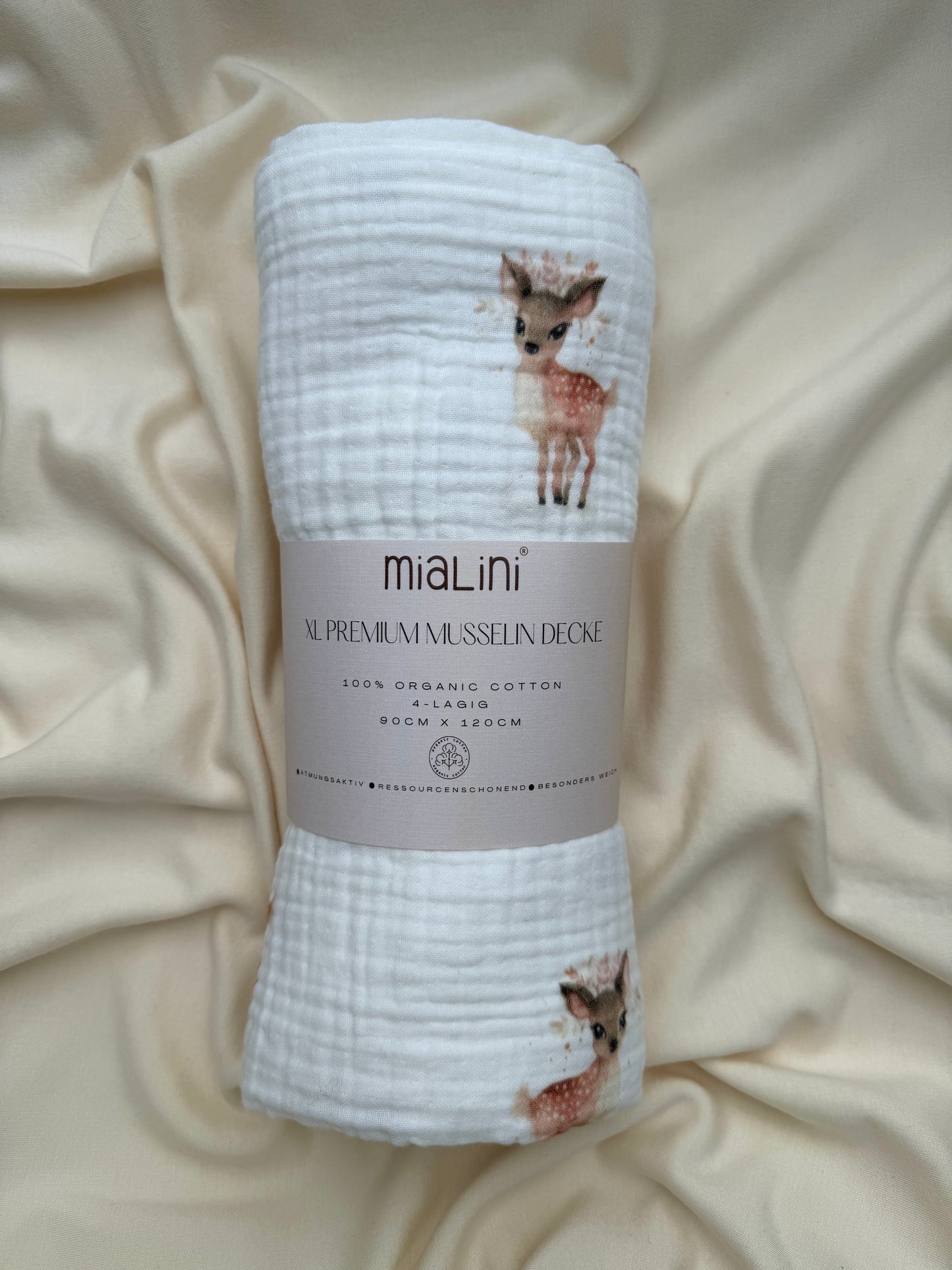 XL PREMIUM MUSSELIN DECKE „BAMBI“