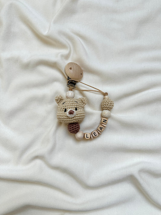 Schnullerkette „TEDDY SAND“