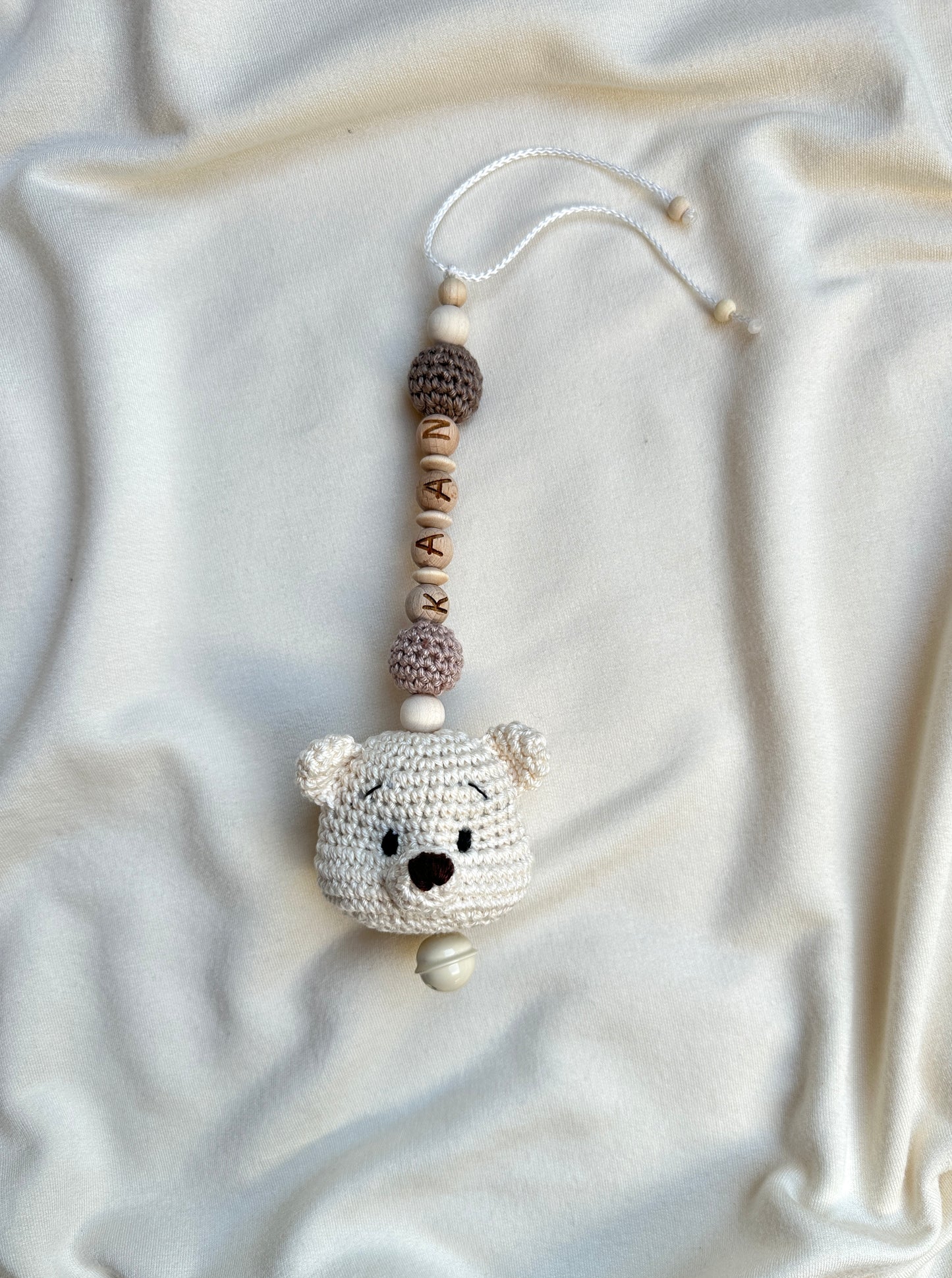 Babyschalenanhänger „TEDDY CREAM“