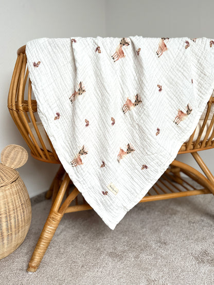XL PREMIUM MUSSELIN DECKE „BAMBI“