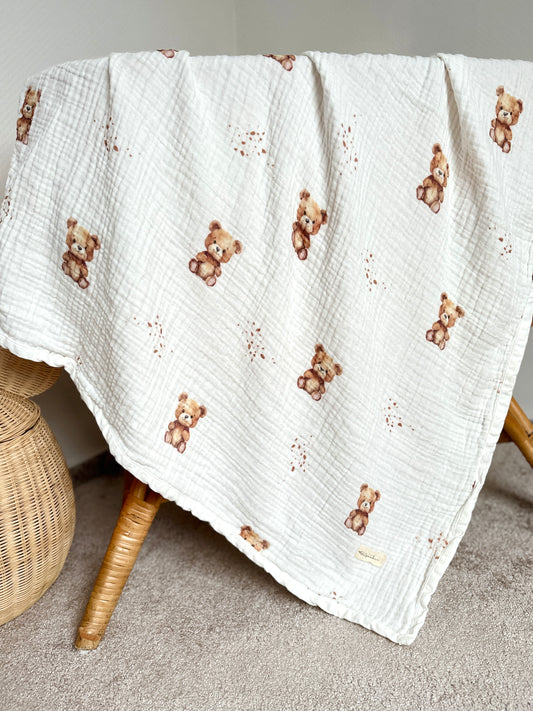 XL PREMIUM MUSSELIN DECKE „TEDDY“