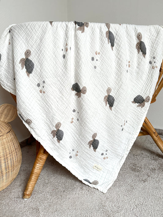 XL PREMIUM MUSSELIN DECKE „TURTLE“