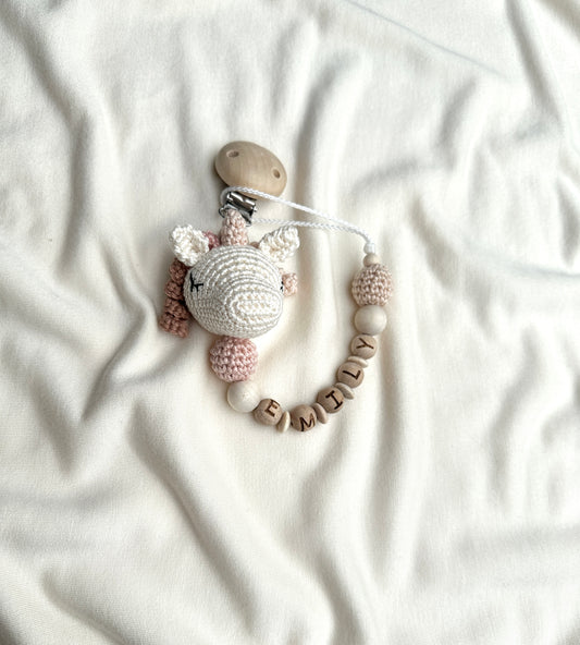 Schnullerkette „UNICORN PEARL“