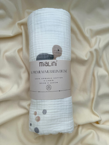XL PREMIUM MUSSELIN DECKE „TURTLE“