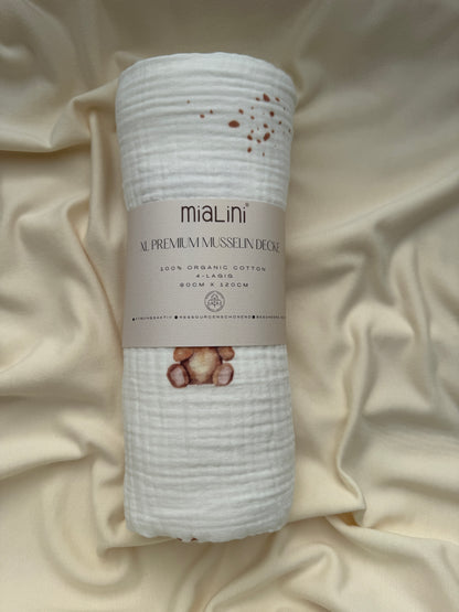 XL PREMIUM MUSSELIN DECKE „TEDDY“