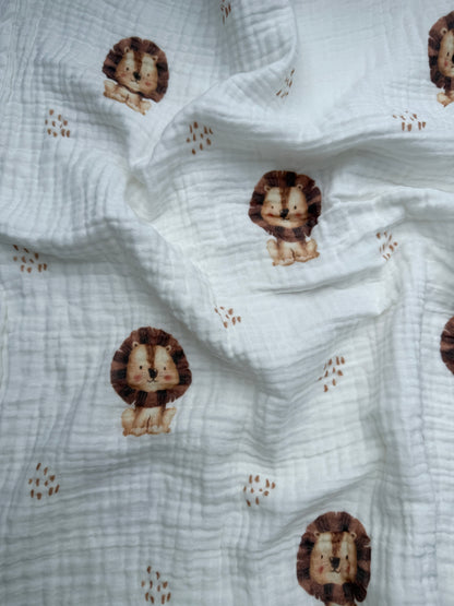 XL PREMIUM MUSSELIN DECKE „LEO“