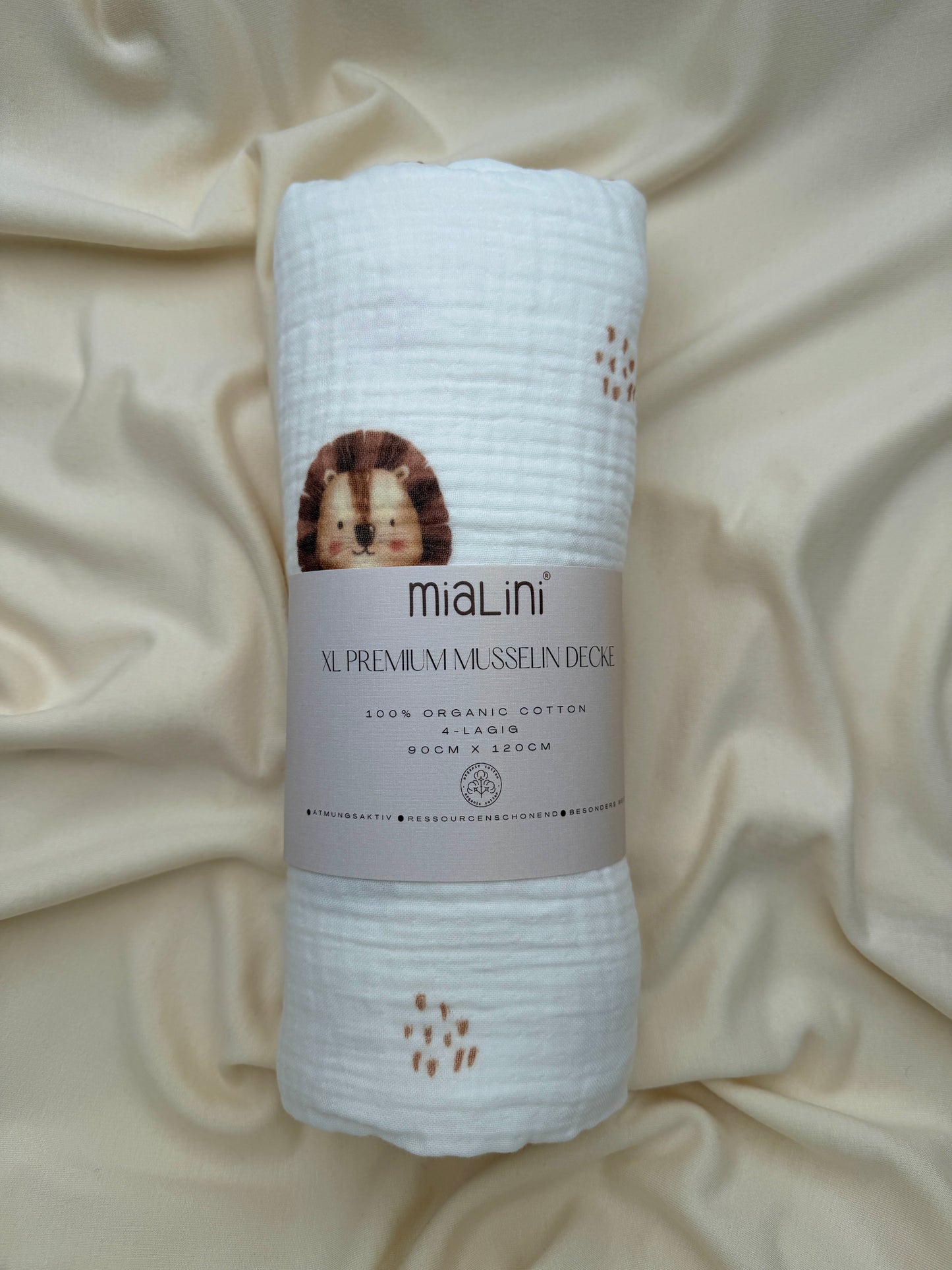 XL PREMIUM MUSSELIN DECKE „LEO“