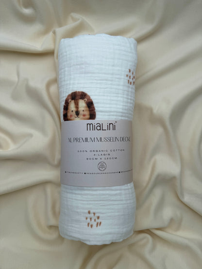 XL PREMIUM MUSSELIN DECKE „LEO“